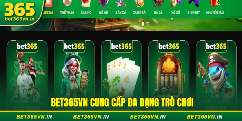 Bet365vn cung cấp đa dạng trò chơi Bet365vn game cá cược đa dạng